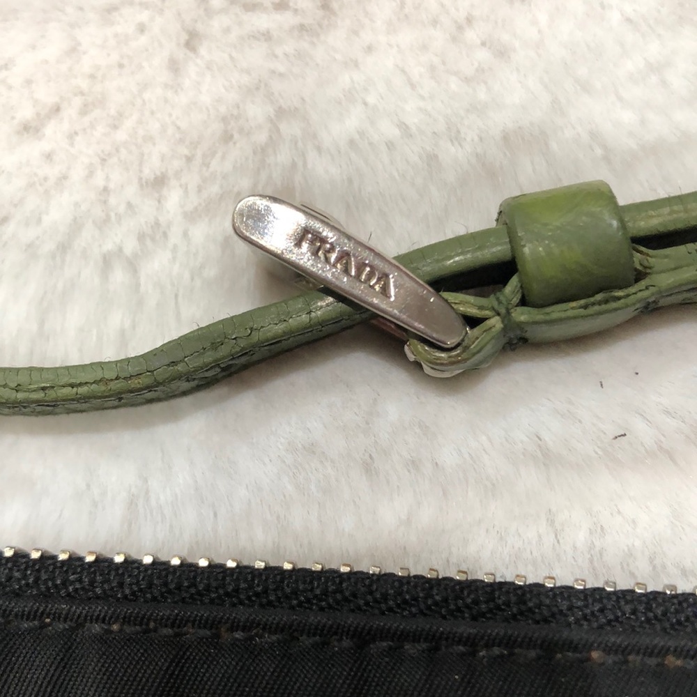 Authentic Prada Saffiano Leather & Nylon Vintage Y2K Pouchette Shoulder Bag RARE - Picture 5 of 12
